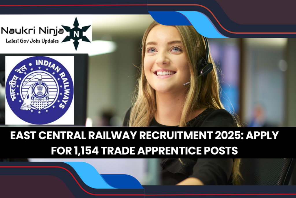 East Central Railway Recruitment 2025: Apply for 1,154 Trade Apprentice Posts