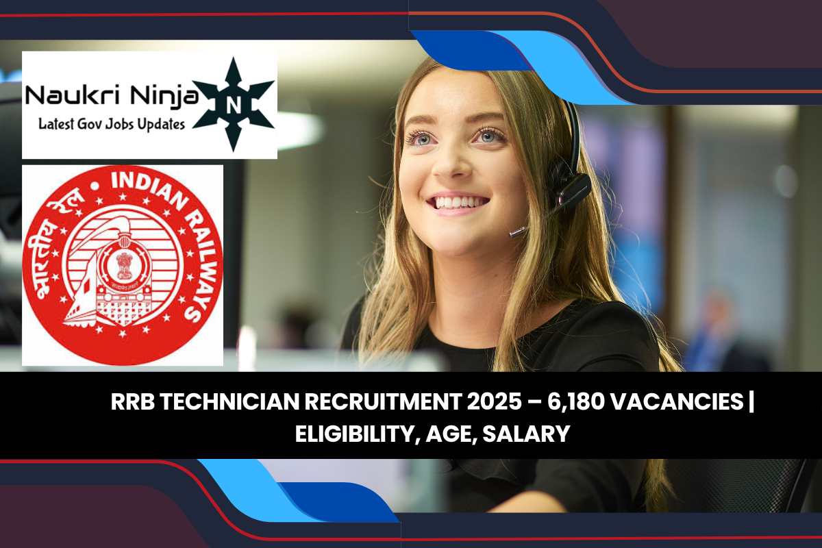 RRB Technician Recruitment 2025 – 6,180 Vacancies | Eligibility, Age, Salary