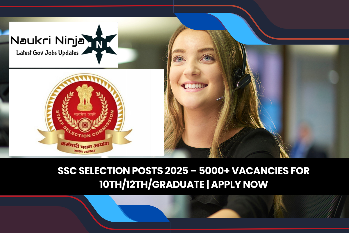 SSC Selection Posts 2025 – 5000+ Vacancies for 10th/12th/Graduate | Apply Now