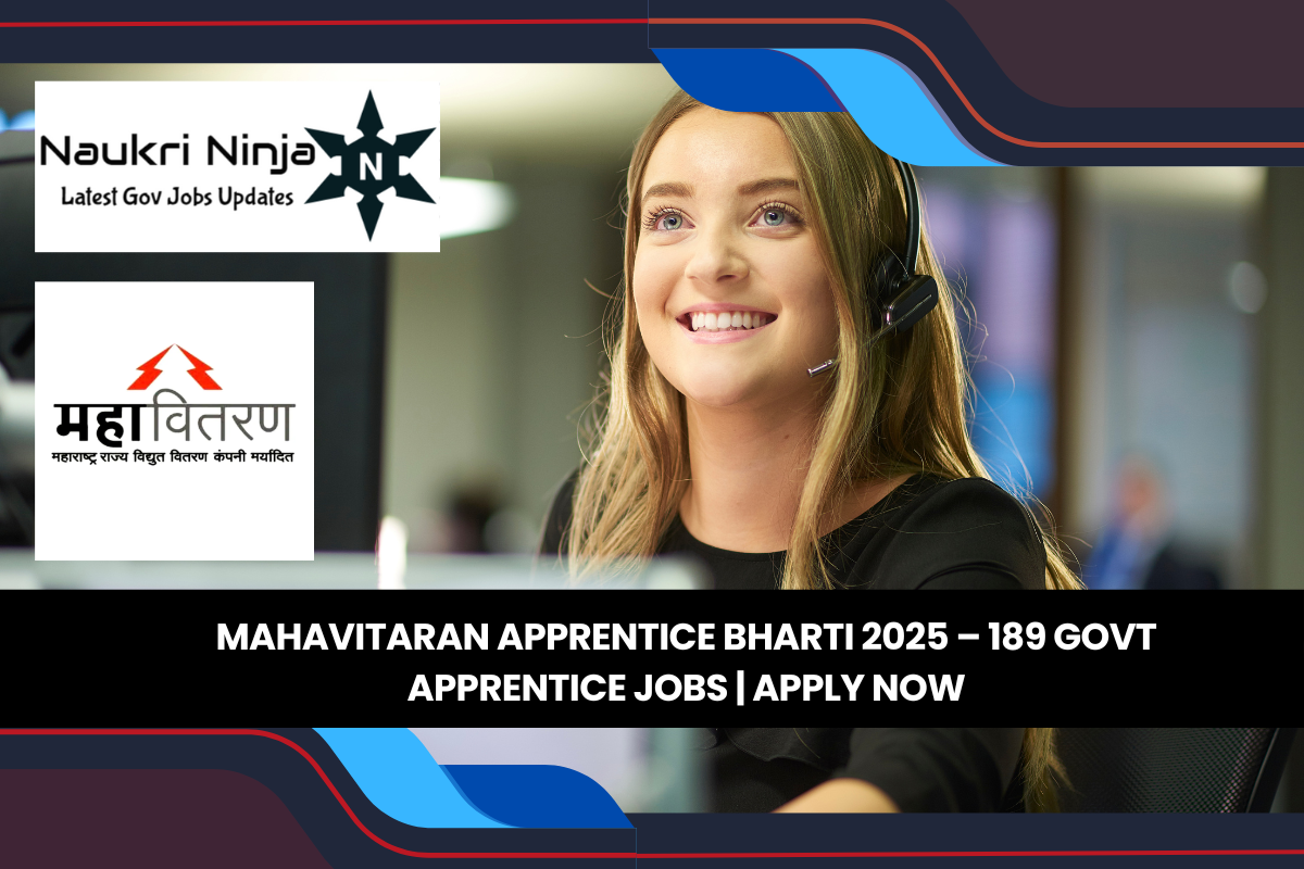 Mahavitaran Apprentice Bharti 2025 – 189 Govt Apprentice Jobs | Apply Now