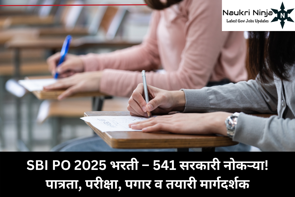 SBI PO 2025 भरती – 541 सरकारी नोकऱ्या! पात्रता, परीक्षा, पगार व तयारी मार्गदर्शक