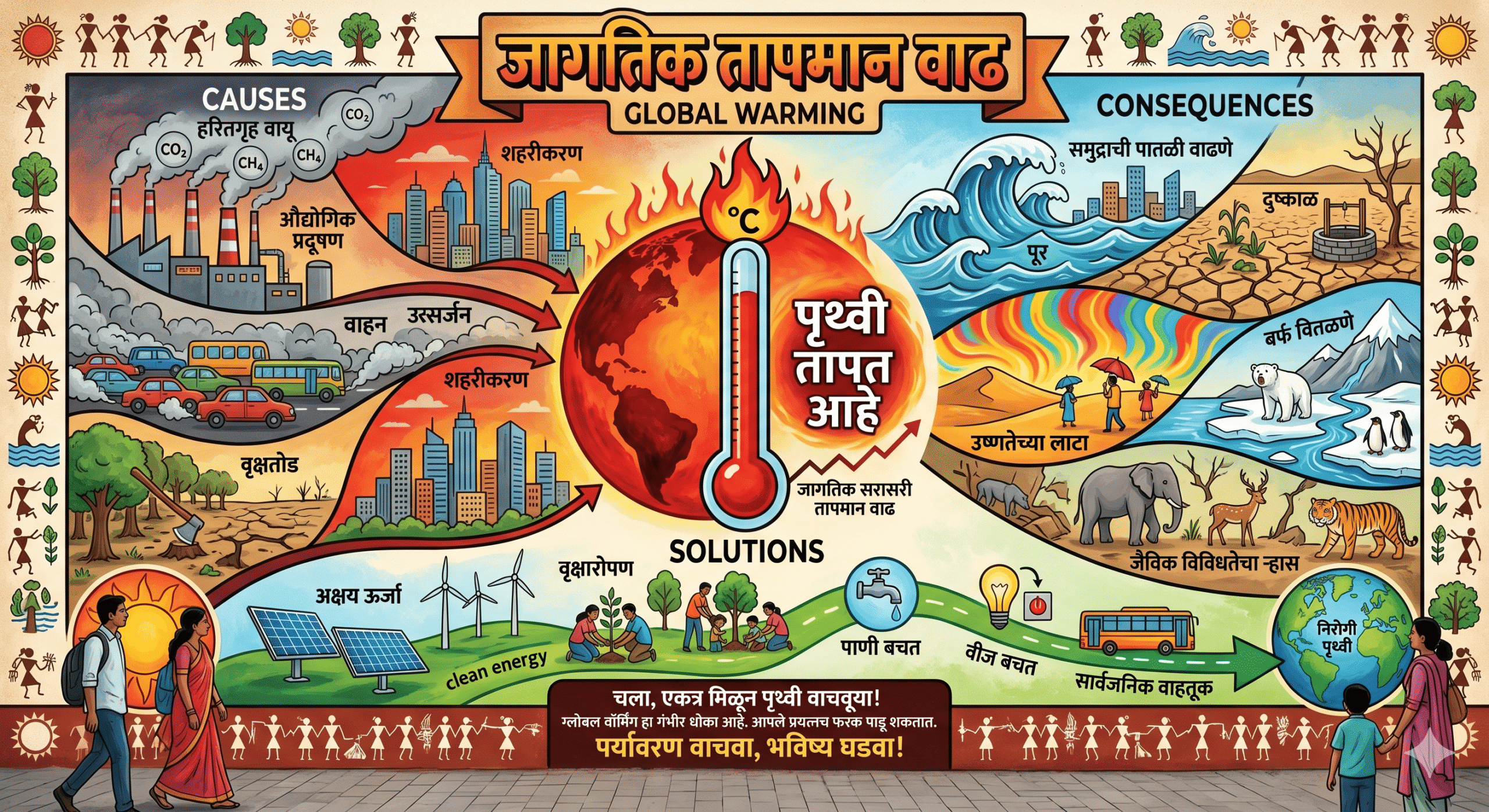 Global Warming Marathi Nibandh – जागतिक तापमान वाढ निबंध