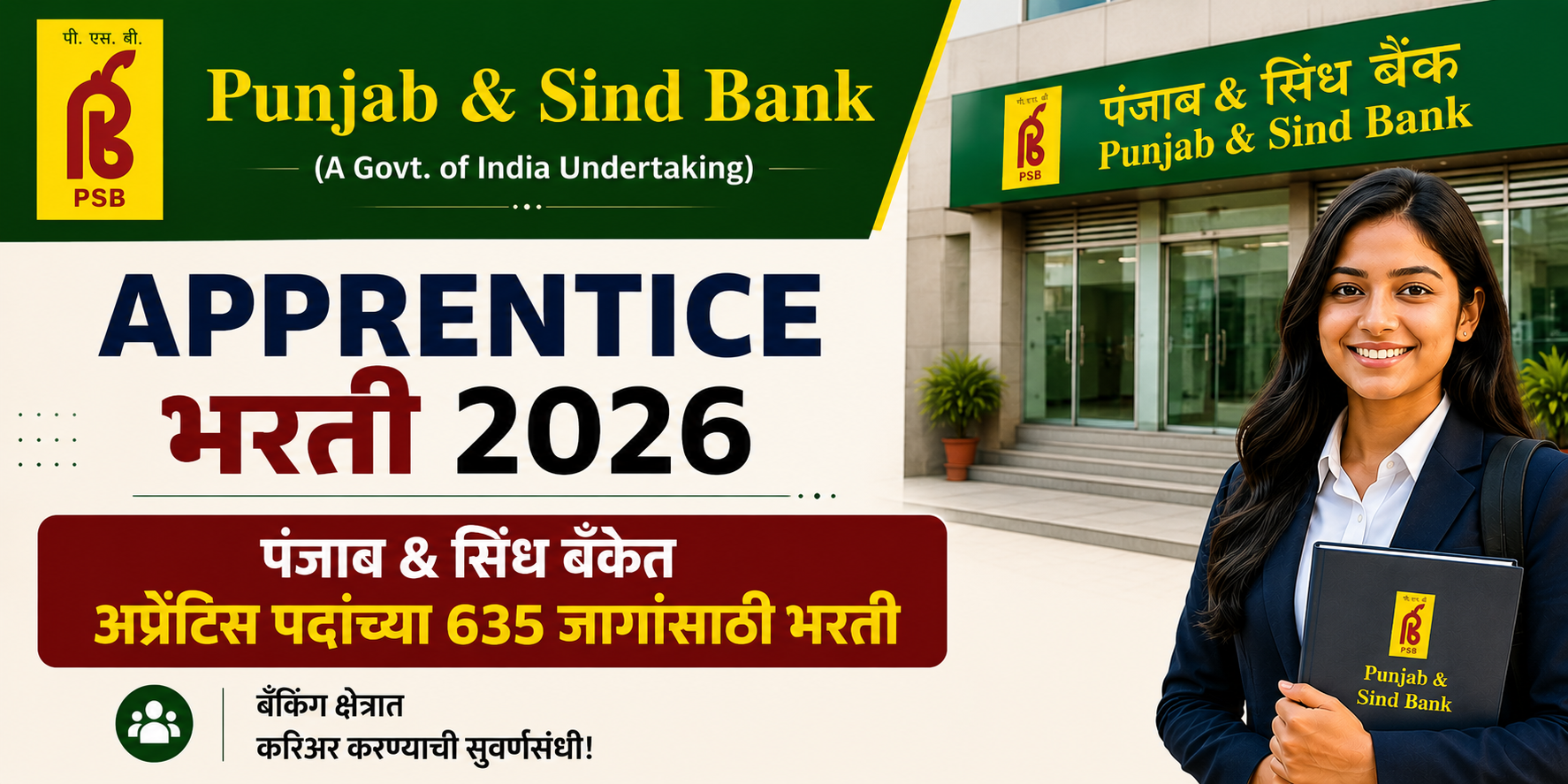 Punjab And Sind Bank Apprentice Bharti 2026