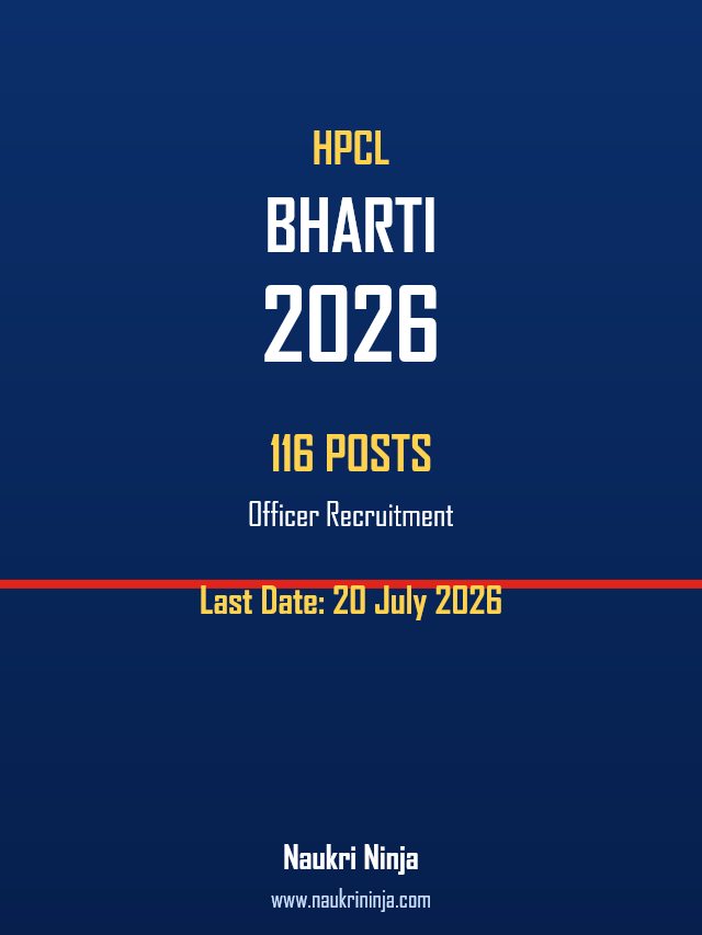 HPCL Bharti 2026 - 116 Officer posts, last date 20 July 2026